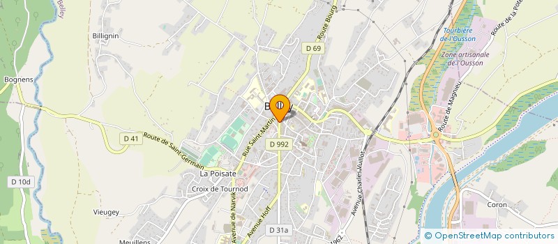 localisation de l'entreprise MPB OPTIC à BELLEY