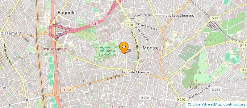 localisation de l'entreprise MPC BATISSEURS  MONTREUIL