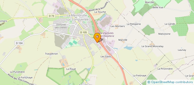 localisation de l'entreprise MPCHARPENTEINVESTISSEMENT  LONGUENEE-EN-ANJOU