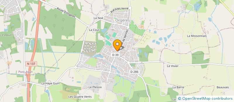 localisation de l'entreprise MPF AGENCEMENT à ORGERES