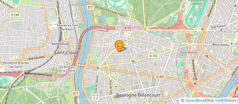 localisation de l'entreprise MPF CONSEIL à BOULOGNE-BILLANCOURT