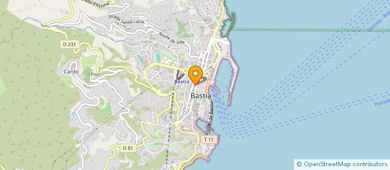 localisation de l'entreprise MPF LA VILLA à BASTIA