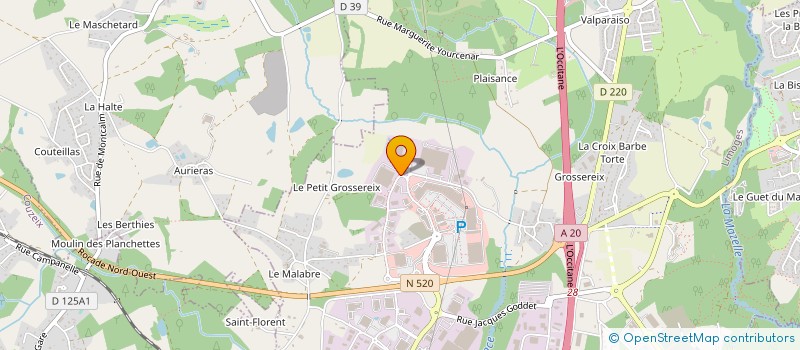 localisation de l'entreprise MPG INVEST à LIMOGES