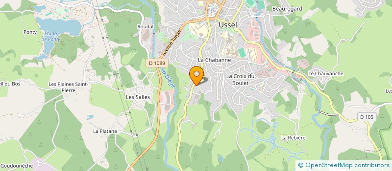 localisation de l'entreprise MPJ 19 à USSEL