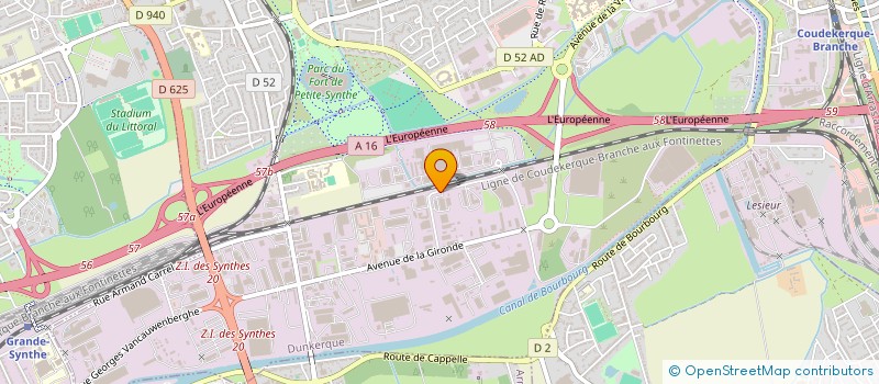 localisation de l'entreprise MPJ ALBECK à DUNKERQUE