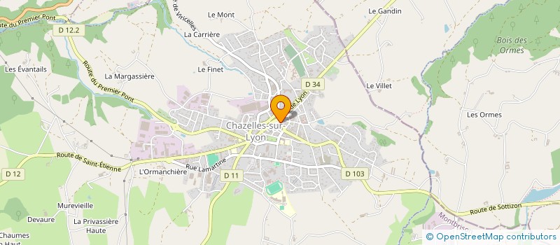 localisation de l'entreprise MPJ POMME CANNELLE à CHAZELLES-SUR-LYON