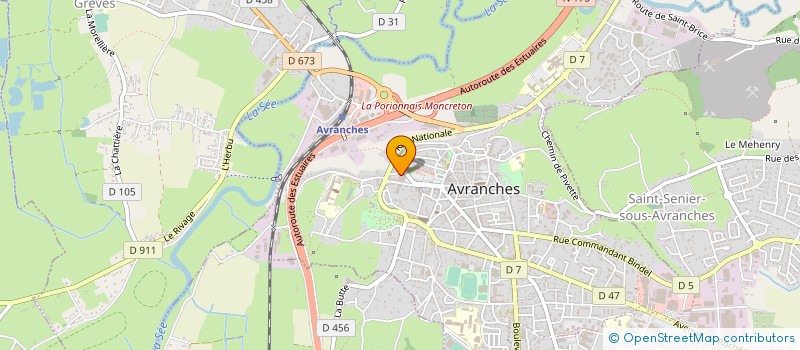localisation de l'entreprise MPM INFILTROMETRIE à AVRANCHES