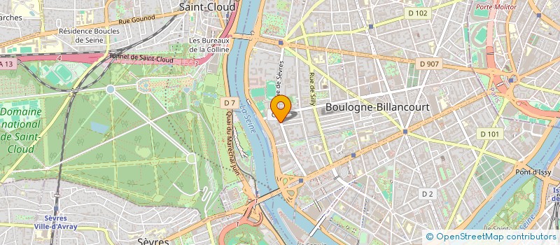 localisation de l'entreprise MPTK SOFTWARE à BOULOGNE-BILLANCOURT