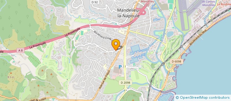 localisation de l'entreprise MPV IMMOBILIER à MANDELIEU-LA-NAPOULE