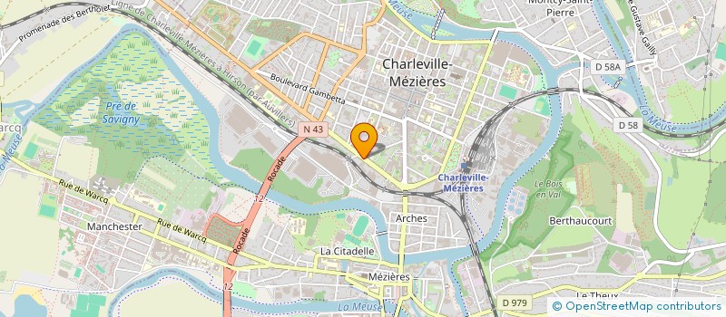 localisation de l'entreprise MQV ELECTRIQUE  CHARLEVILLE-MEZIERES