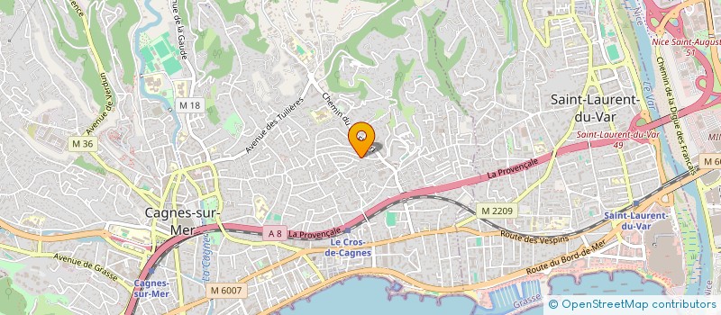 localisation de l'entreprise MR ET MME OLIVIER à CAGNES-SUR-MER