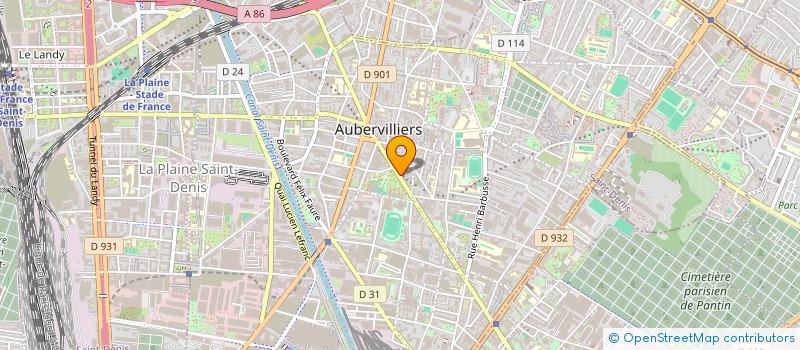 localisation de l'entreprise MR PORTE MARCEL  MME LACOURIE HELENE  AUBERVILLIERS