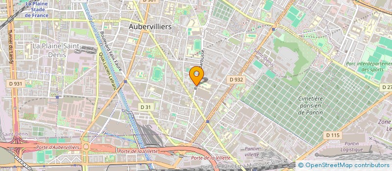 localisation de l'entreprise MRB à AUBERVILLIERS