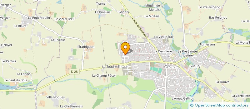 localisation de l'entreprise MRC  GEVEZE