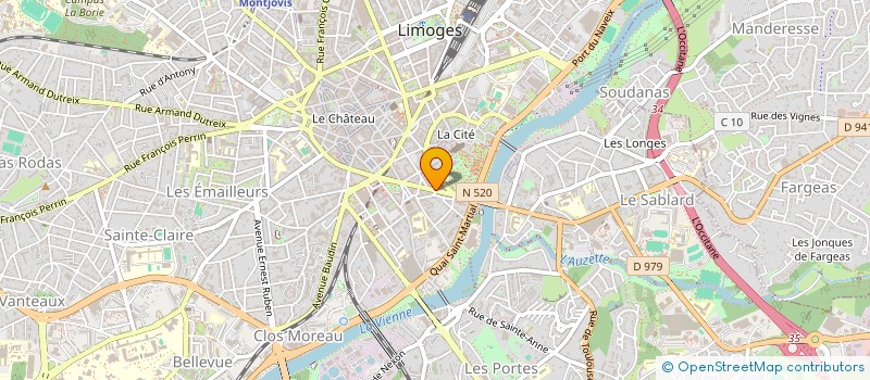 localisation de l'entreprise MRC COIFF à LIMOGES