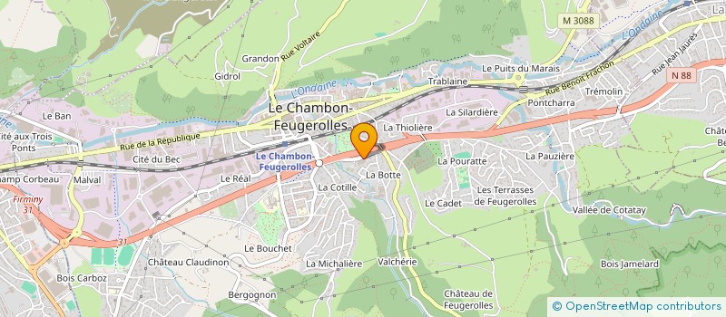 localisation de l'entreprise MRD FOOD  LE CHAMBON-FEUGEROLLES