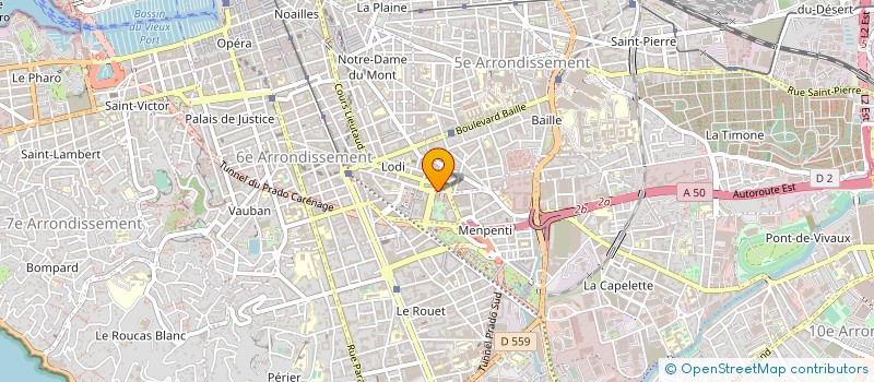 localisation de l'entreprise MRE DIFFUSION à MARSEILLE