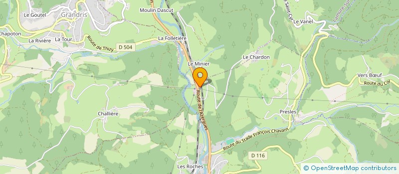 localisation de l'entreprise MRH HABITAT CONCEPT  CHAMBOST-ALLIERES