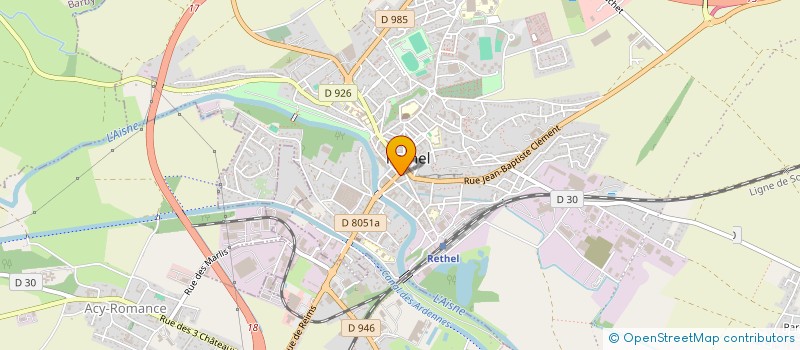 localisation de l'entreprise MRHK - J. MATHIEU W. ROSSIGNOL A. HOUEL A. KALFON, NOTAIRES ASSOCIES  RETHEL