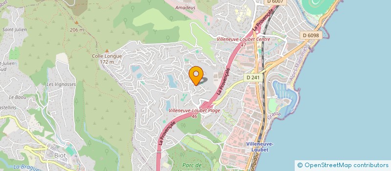 localisation de l'entreprise MRK INVEST à VILLENEUVE-LOUBET