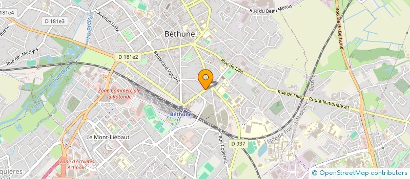 localisation de l'entreprise MRS-HAUTS DE FRANCE à BETHUNE