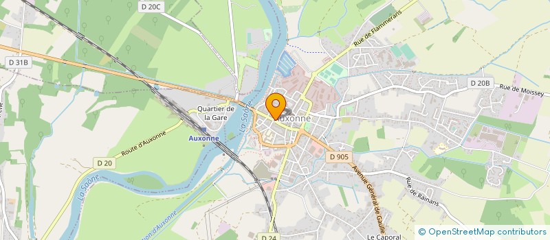 localisation de l'entreprise MS à AUXONNE