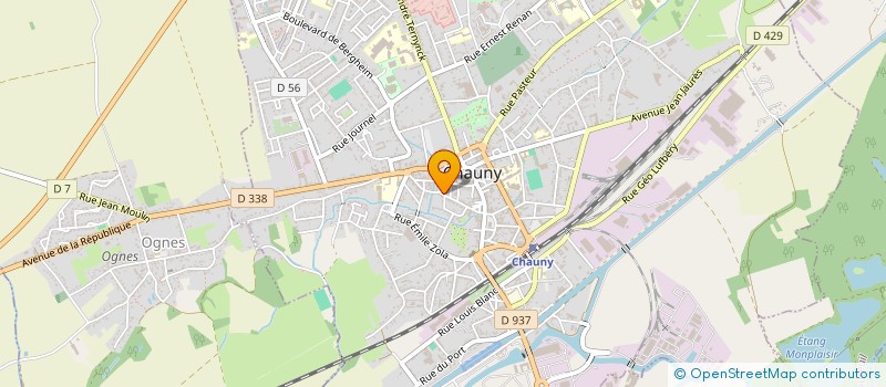 localisation de l'entreprise MS BARBER à CHAUNY