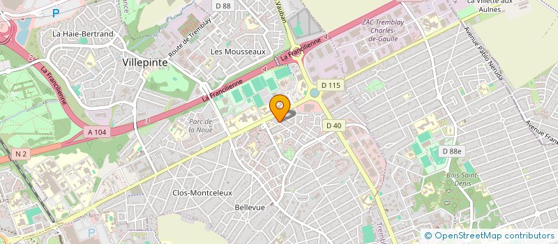 localisation de l'entreprise MS BAT  VILLEPINTE