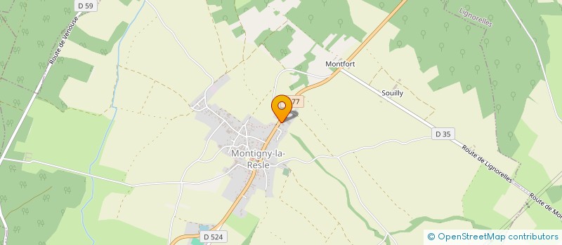 localisation de l'entreprise MS CARROSSERIE  MONTIGNY-LA-RESLE