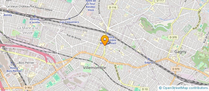 localisation de l'entreprise MS CENTRE MEDICO ESTHETIQUE  VILLEMOMBLE