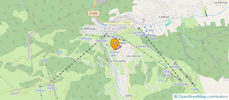 localisation de l'entreprise MS CHAUFFEUR PRIVE à LA CLUSAZ