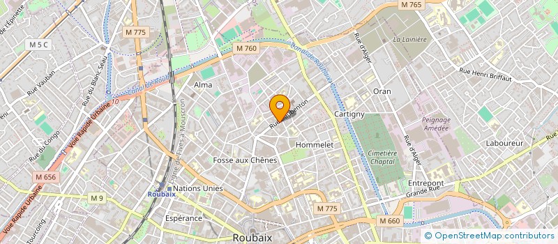 localisation de l'entreprise MS COIFFURE  ROUBAIX