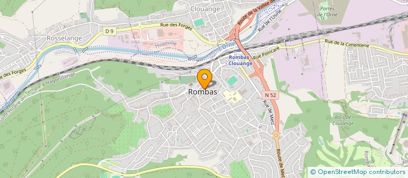 localisation de l'entreprise MS COIFFURE à ROMBAS