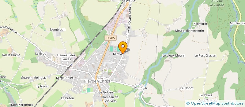 localisation de l'entreprise MS COUVERTURE  PLEYBER-CHRIST