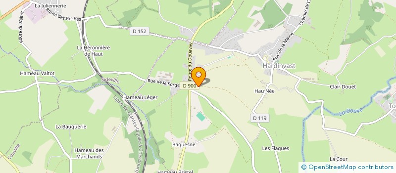 localisation de l'entreprise MS COUVERTURE  HARDINVAST