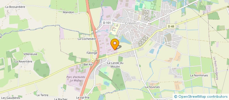 localisation de l'entreprise MS DISTRIBUTION  CREVIN