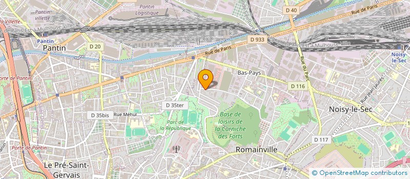 localisation de l'entreprise MS ELEC à ROMAINVILLE