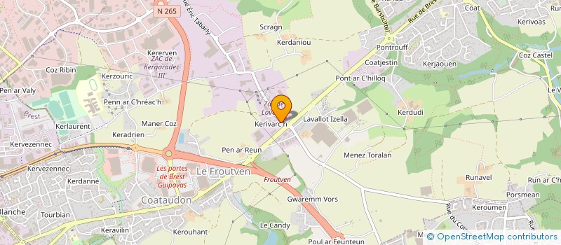 localisation de l'entreprise MS FIBRE à GUIPAVAS
