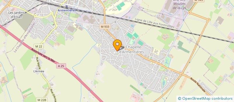 localisation de l'entreprise MS I-CONSULTING à LA CHAPELLE-D'ARMENTIERES