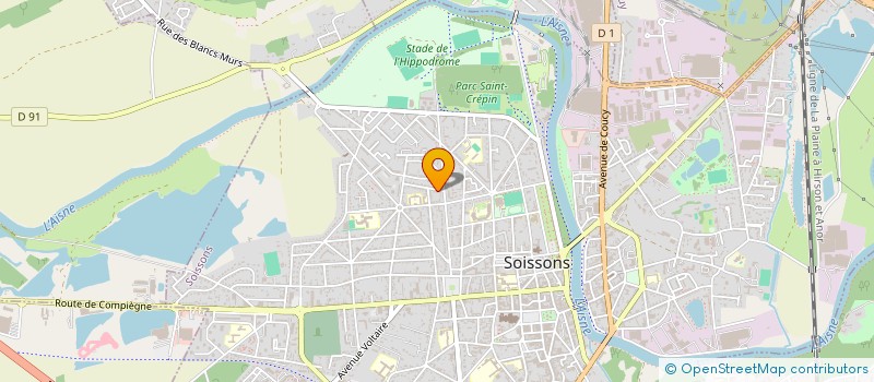localisation de l'entreprise MS INVEST à SOISSONS