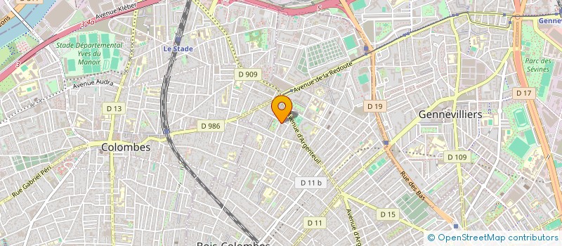 localisation de l'entreprise MS INVEST à BOIS-COLOMBES