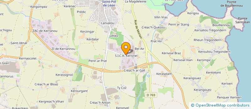 localisation de l'entreprise MS LOGISTIC  SAINT-POL-DE-LEON