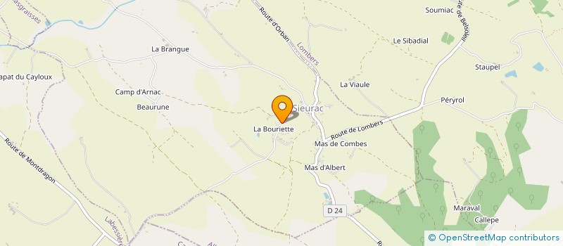 localisation de l'entreprise MS MACONNERIE  SIEURAC