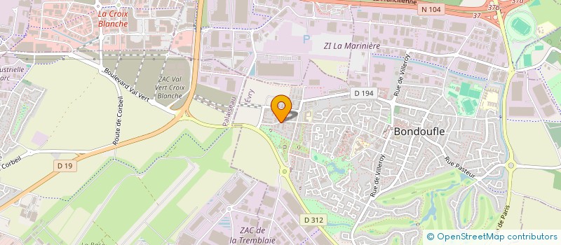 localisation de l'entreprise MS TOUS TRAVAUX  BONDOUFLE