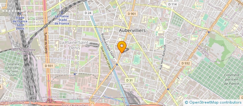 localisation de l'entreprise MS TRANSPORTS à AUBERVILLIERS