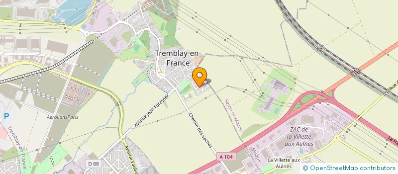 localisation de l'entreprise MS WATCH à TREMBLAY-EN-FRANCE