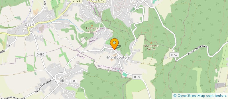localisation de l'entreprise MS90 à MONTBOUTON