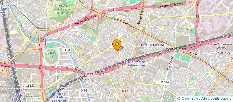 localisation de l'entreprise MSB TRANSPORT à LA COURNEUVE