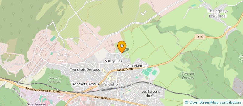 localisation de l'entreprise MSDANCE à VALDAHON