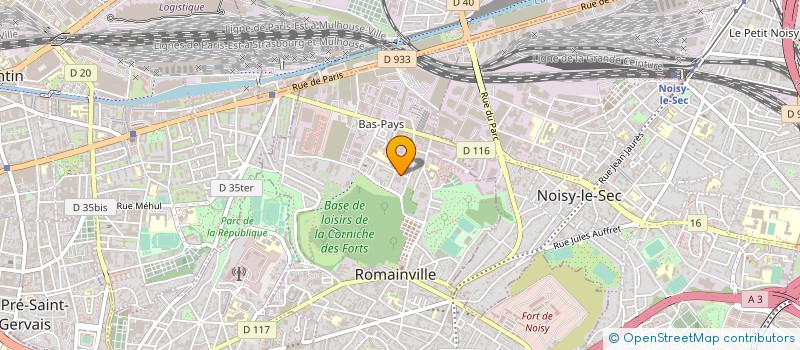 localisation de l'entreprise MSER - MENUISERIE SERRURERIE ENTRETIEN RENOVATION à ROMAINVILLE
